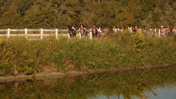 COLLEGE STATION, TX - October 17, 2025 - The Texas A&M Aggies Cross Country Team during the Arturo Barrios Invitational in College Station, TX. Photo By Wesley Bowers/Texas A&M Athletics