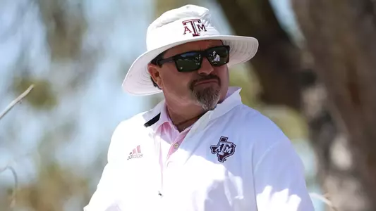 SCOTTSDALE, AZ - May 27, 2023 - Head Coach Brian Kortan of the Texas A&M Aggies during the the NCAA Golf Championships at Grayhawk Golf Course in Scottsdale, AZ. Photo By Ethan Mito/Texas A&M Athletics
