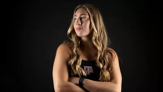 COLLEGE STATION, TX - September 03, 2025 - Joslyn Oakley of the Texas A&M Aggies during Texas A&M Aggies Swimming & Diving photo day in College Station, TX. Photo By Evan Pilat/Texas A&M Athletics