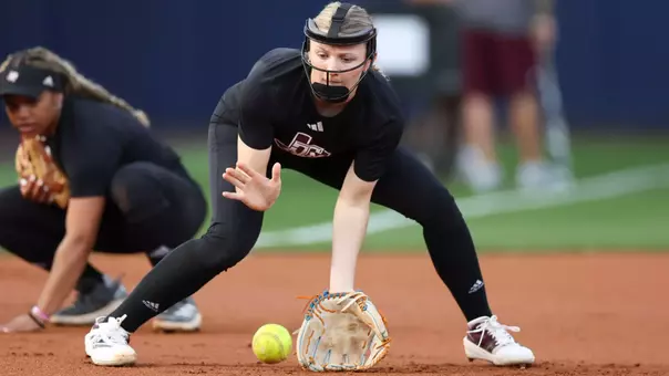 AUBURN, AL - March 13, 2025 - Ariel Kowalewski #47 of the Texas A&M Aggies during the game between the Auburn Tigers and the Texas A&M Aggies at Jane B. Moore Field in Auburn, AL. Photo By Evan Pilat