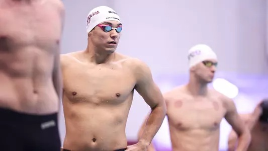 COLLEGE STATION, TX - October 17, 2025 - \sd during the game between the TCU Horned Frogs and the Texas A&M Aggies at Rec Center Natatorium in College Station, TX. Photo By Julianne Shivers/Texas A&M Athletics