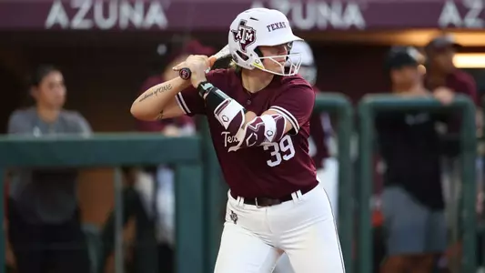COLLEGE STATION, TX - March 25, 2025 - DeeDee Baldwin #39 of the Texas A&M Aggies during the game between the Sam Houston St. Bearcats and the Texas A&M Aggies at Davis Diamond in College Station, TX. Photo By Bailee Wagner/Texas A&M Athletics