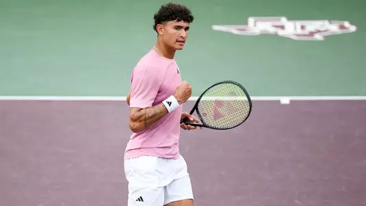 COLLEGE STATION, TX - October 18, 2025 - during ITA Regionals at Mitchell Tennis Center in College Station, TX. Photo By Wesley Bowers/Texas A&M Athletics