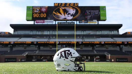 Football Helmet on Faurot Field