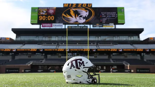Football Helmet on Faurot Field