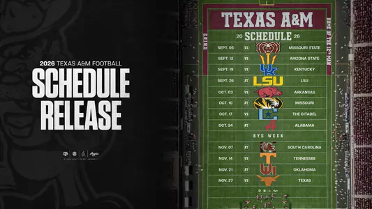 Seven home dates highlight the 2026 Texas A&M football schedule that was released by the Southeastern Conference office Thursday on the SEC Network.