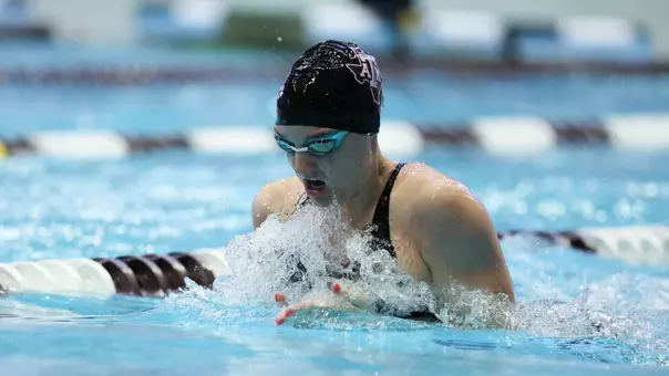 COLLEGE STATION, TX - January 18, 2025 - During the game between the LSU Tigers and the Texas A&M Aggies at Rec Center Natatorium in College Station, TX. Photo By Evan Pilat/Texas A&M Athletics