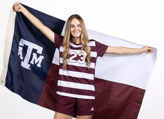 COLLEGE STATION, TX - November 26, 2024 - Trinity Buchanan during recruiting visit in College Station, TX. Photo By Rachel Mahan/Texas A&M Athletics