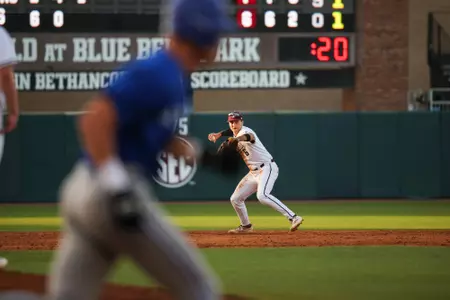COLLEGE STATION, TX - March 18, 2025 - Infielder Kaeden Kent #6 of the Texas A&M Aggies during the game between the Texas A&M Corpus Christi Islanders and the Texas A&M Aggies at Blue Bell Park in College Station, TX. Photo By Ishika Samant/Texas A&M Athletics