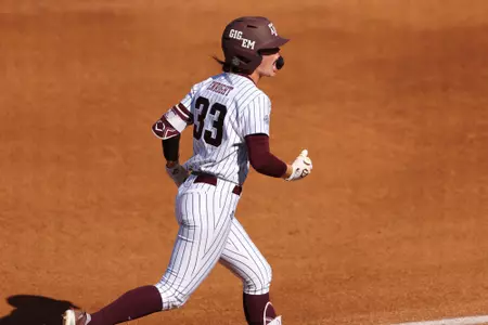 COLLEGE STATION, TX - March 02, 2025 - Allie Enright #33 of the Texas A&M Aggies during the game between the Texas Tech Red Raiders and the Texas A&M Aggies at Davis Diamond in College Station, TX. Photo By Evan Pilat/Texas A&M Athletics