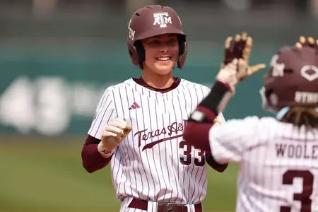 COLLEGE STATION, TX - March 23, 2025 - Allie Enright #33 of the Texas A&M Aggies during the game between the Alabama Crimson Tide and the Texas A&M Aggies at Davis Diamond in College Station, TX. Photo By Evan Pilat/Texas A&M Athletics