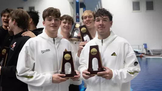 The 200 free relay on the podium at NCAAs