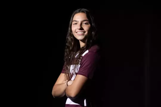 Erica Defferding recruiting trip portrait shoot.