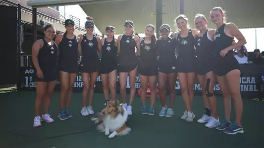 Reveille joins the Aggie team photo