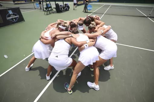 WACO, TX - May 17, 2025 - Texas A&M Aggie Women's Tennis Team during the NCAA Final Four game between the Texas A&M Aggies and the Michigan Wolverines at Hurd Tennis Center in Waco, TX. Photo By Chris Swann/Texas A&M Athletics