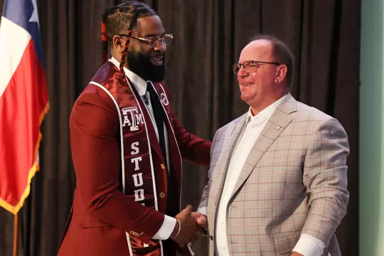 COLLEGE STATION, TX - May 07, 2025 - during Texas A&M Aggies Graduation Celebration at the Ford Hall of Champions in College Station, TX. Photo By Chris Swann/Texas A&M Athletics
