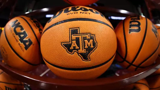 COLLEGE STATION, TX - November 20, 2024 - Ball during the game between the Southern Jaguars and the Texas A&M Aggies at Reed Arena in College Station, TX. Photo By Wesley Bowers/Texas A&M Athletics