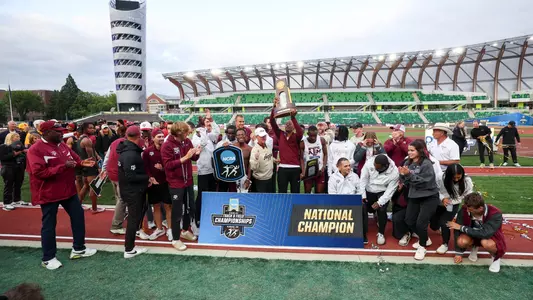 Eugene, OR - June 13, 2025 - The Texas A&M Aggies Track Team during the 2025 NCAA Championships at Hayward Field in Eugene, OR. Photo By Wesley Bowers/Texas A&M Athletics