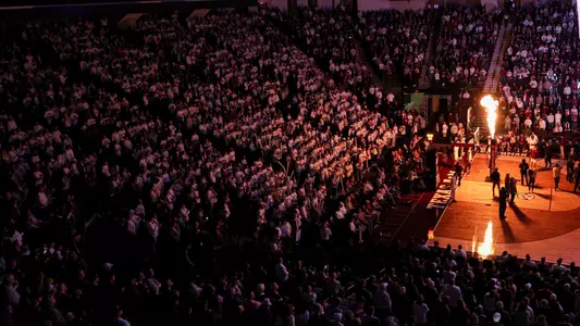 COLLEGE STATION, TX - January 11, 2025 - Fans during the game between the Alabama Crimson Tide and the Texas A&M Aggies at Reed Arena in College Station, TX. Photo By Ishika Samant/Texas A&M Athletics