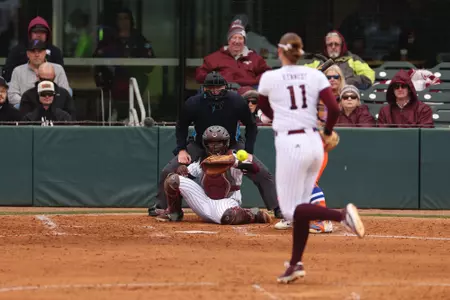 COLLEGE STATION, TX - March 09, 2025 - Olivia Johnson #20 of the Texas A&M Aggies during the game between the Florida Gators and the Texas A&M Aggies at Davis Diamond in College Station, TX. Photo By Evan Pilat/Texas A&M Athletics