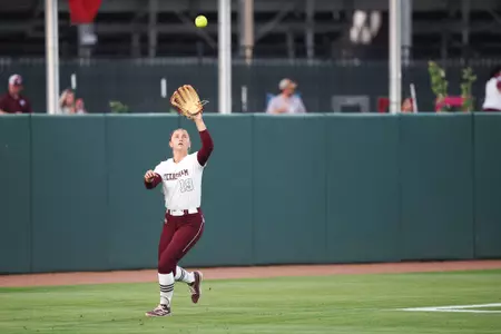 COLLEGE STATION, TX - April 25, 2025 - Harley Vestal #19 of the Texas A&M Aggies during the game between the Arkansas Razorbacks and the Texas A&M Aggies at Davis Diamond in College Station, TX. Photo By Mattie Taylor/Texas A&M Athletics