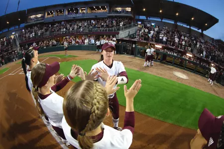 COLLEGE STATION, TX - April 25, 2025 - Kelsey Mathis #99 of the Texas A&M Aggies during the game between the Arkansas Razorbacks and the Texas A&M Aggies at Davis Diamond in College Station, TX. Photo By Evan Pilat/Texas A&M Athletics