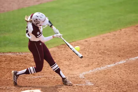COLLEGE STATION, TX - May 16, 2025 - Scout Lovell #21 of the Texas A&M Aggies during the NCAA Regional game between the St. Francis Terriers and the Texas A&M Aggies at Davis Diamond in College Station, TX. Photo By Sydney Stevenson/Texas A&M Athletics