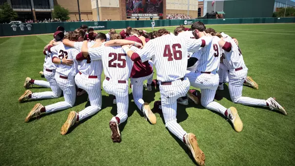COLLEGE STATION, TX - May 03, 2025 - Texas A&M Aggies baseball team during the game between the LSU Tigers and the Texas A&M Aggies at Blue Bell Park in College Station, TX. Photo By Micah Richter/Texas A&M Athletics