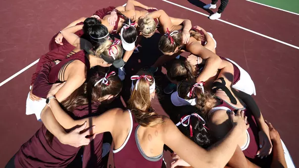 COLLEGE STATION, TX - January 31, 2025 - Texas A&M Aggie Women's Tennis Team during the game between the Texas A&M Aggies and the Texas A&M Aggies at Mitchell Tennis Center in College Station, TX. Photo By Julianne Shivers/Texas A&M Athletics