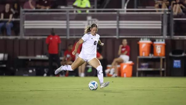 Bailey Cate uncorks a shot against Georgia
