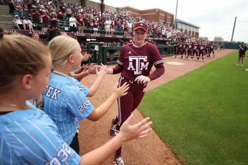 COLLEGE STATION, TX - April 26, 2025 - Taylor Brown #6 of the Texas A&M Aggies during the game between the Arkansas Razorbacks and the Texas A&M Aggies at Davis Diamond in College Station, TX. Photo By Evan Pilat/Texas A&M Athletics