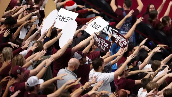 COLLEGE STATION, TX - November 24, 2024 - Fans during the game between the LSU Tigers and the Texas A&M Aggies at Reed Arena in College Station, TX. Photo By Evan Pilat/Texas A&M Athletics