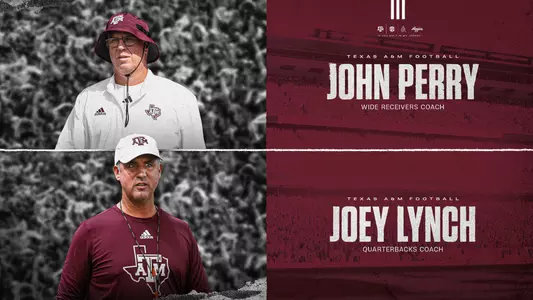 Texas A&M head football coach Mike Elko announced Thursday the promotions of Joey Lynch and John Perry to assistant coaches.