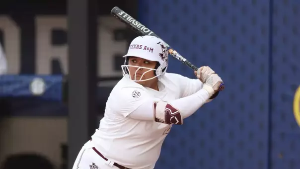 ATHENS, GA - May 09, 2025 - Mya Perez #24 of the Texas A&M Aggies during the game between the Texas Longhorns and the Texas A&M Aggies at Jack Turner Stadium in Athens, GA. Photo By Evan Pilat