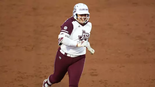 COLLEGE STATION, TX - March 07, 2025 - Mya Perez #24 of the Texas A&M Aggies during the game between the Florida Gators and the Texas A&M Aggies at Davis Diamond in College Station, TX. Photo By Evan Pilat/Texas A&M Athletics