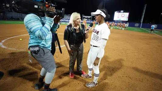 ATHENS, GA - May 09, 2025 - KK Dement #16 of the Texas A&M Aggies during the game between the Texas Longhorns and the Texas A&M Aggies at Jack Turner Stadium in Athens, GA. Photo By Evan Pilat