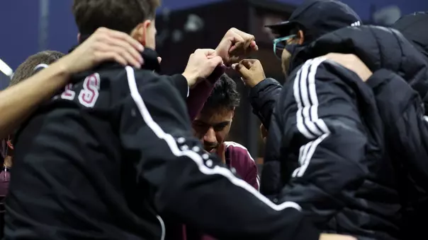 COLLEGE STATION, TX - January 17, 2026 - Texas A&M Aggie Men's Tennis Team during the game between the UT Arlington Mavericks and the Texas A&M Aggies at Mitchell Tennis Center in College Station, TX. Photo By Julianne Shivers/Texas A&M Athletics
