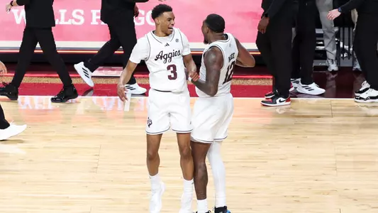 Rashaun Agee and Rylan Griffen celebrating