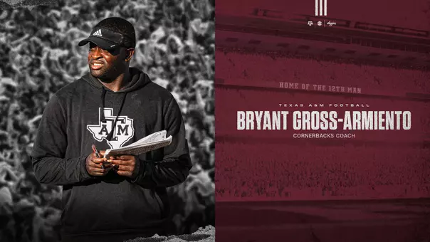 Texas A&M head coach Mike Elko announced Thursday the promotion of Bryant Gross-Armiento to cornerbacks coach.