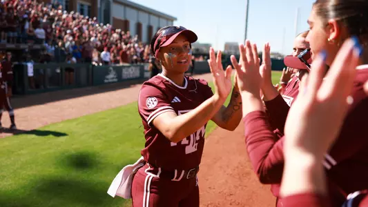 COLLEGE STATION, TX - March 21, 2026 - Tallen Edwards #44 of the Texas A&M Aggies during the game between the Kentucky Wildcats and the Texas A&M Aggies at Davis Diamond in College Station, TX. Photo By Evan Pilat/Texas A&M Athletics