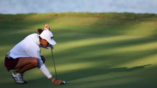 COLLEGE STATION, TX - October 28, 2025 - Cayetana Fernández García-Poggio of the Texas A&M Aggies during the Bear Brawl Invitational at Ridgewood Country Club in College Station, TX. Photo By Zoie Joslin