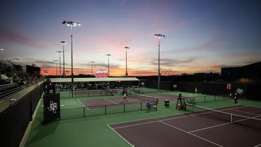 Mitchell Tennis Center wide sunset