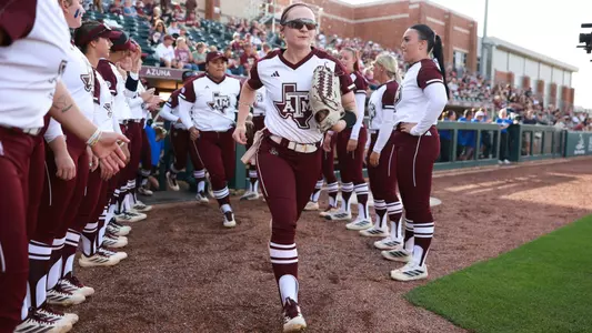 COLLEGE STATION, TX - April 02, 2026 - Frankie Vrazel #8 of the Texas A&M Aggies during the game between the Georgia Bulldogs and the Texas A&M Aggies at Davis Diamond in College Station, TX. Photo By Evan Pilat/Texas A&M Athletics