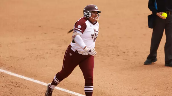 LEXINGTON, KY - May 06, 2026 - Mya Perez #24 of the Texas A&M Aggies during the game between the Auburn Tigers and the Texas A&M Aggies at John Cropp Stadium in Lexington, KY. Photo By Evan Pilat