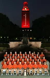 Baseball in front of #1 UT Tower