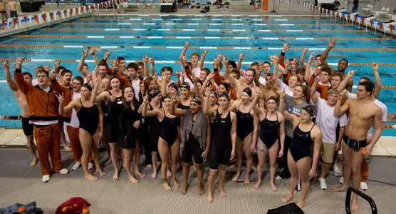 men's women's swimming and diving hook 'em longhorns