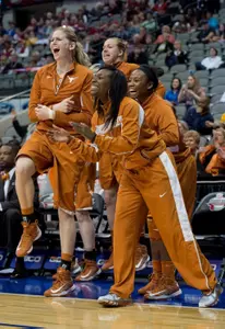 Longhorns' bench at the 2013 Big 12 Championship (March 8, 2013).