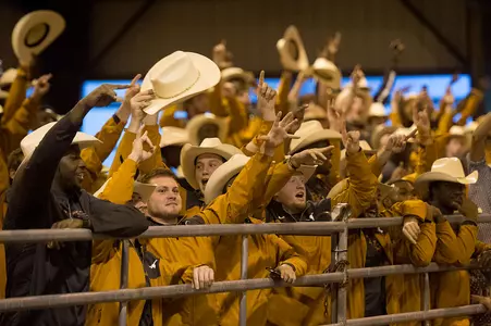 Longhorns cheering on their teammates