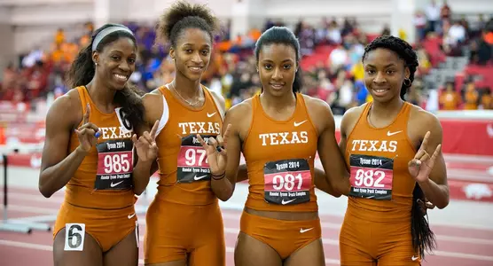140215 Ashley Spencer, Kendall Baisden, Briana Nelson, Courtney Okolo at Arkansas