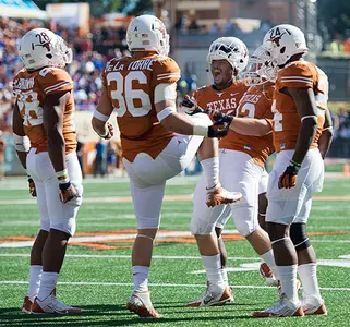 texas longhorns on football field